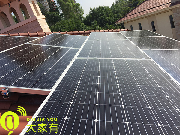 屋顶太阳能光伏发电板安装